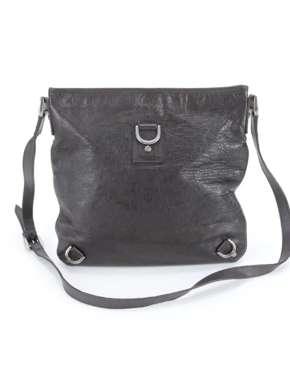 Gucci Horsebit Abbey Leather Shoulder Bag Crossbody Messenger Business Black